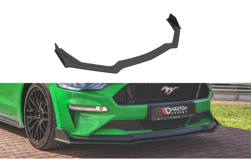 Maxton Design Street Pro Frontlippe V.2 für Ford Mustang GT Mk6 Facelift schwarz