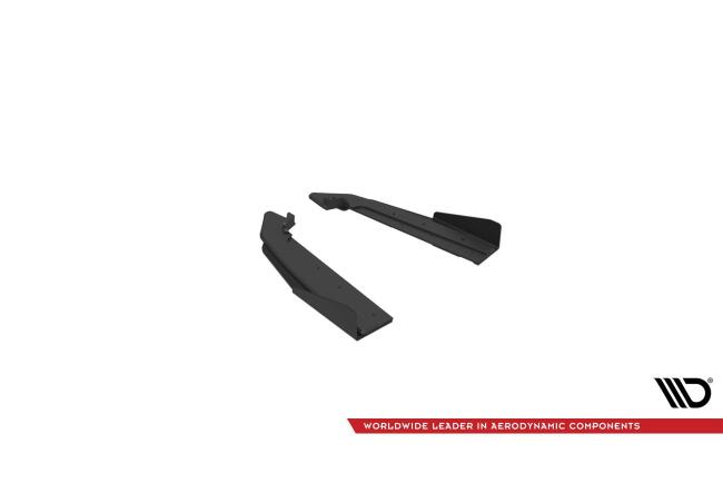 Maxton Design Street Pro Diffusor Flaps für Ford Mustang GT Mk6 Facelift matt schwarz mit Hochglanz Flaps