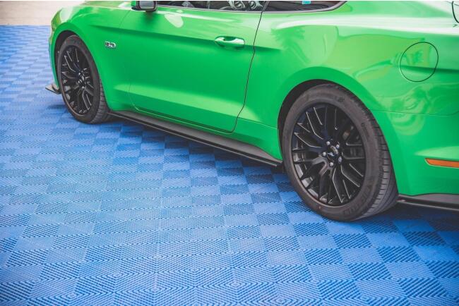 Maxton Design Street Pro Seitenschweller (Paar) für Ford Mustang GT Mk6 Facelift matt schwarz