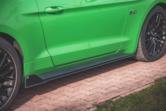 Maxton Design Street Pro Seitenschweller (Paar) V.2 für Ford Mustang GT Mk6 Facelift matt schwarz