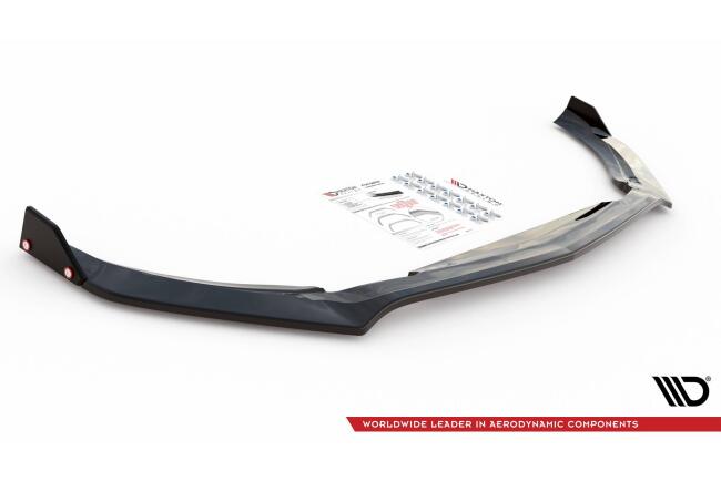 Maxton Design Frontlippe mit Flaps V.3 für Mercedes A45 AMG S Hochglanz schwarz