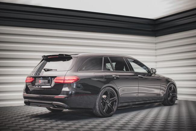 Maxton Design Heckspoiler Lippe für Mercedes E-Klasse W213 Kombi Hochglanz schwarz