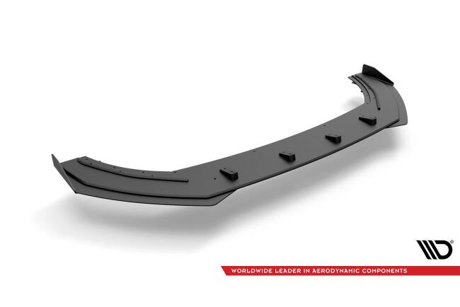 Maxton Design Street Pro Frontlippe für Seat Leon 4 (Typ KL) FR schwarz + Glanz Flaps