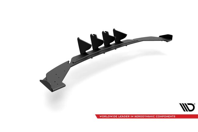 Maxton Design Street Pro Heckdiffusor für Seat Leon 4 (Typ KL) FR Hatchback matt schwarz mit Hochglanz Flaps
