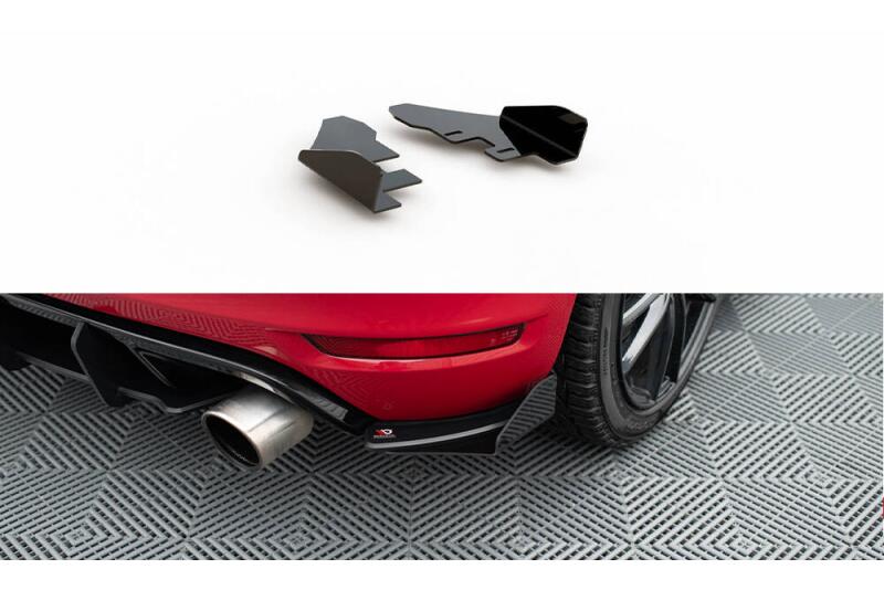 Maxton Design Street Pro Heckdiffusor Flaps für VW Golf 6 GTI / GTD Hochglanz schwarz