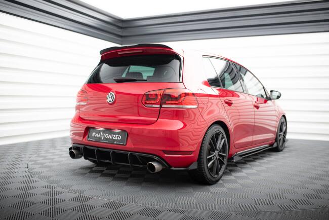 Maxton Design Street Pro Heckdiffusor Flaps für VW Golf 6 GTI / GTD Hochglanz schwarz