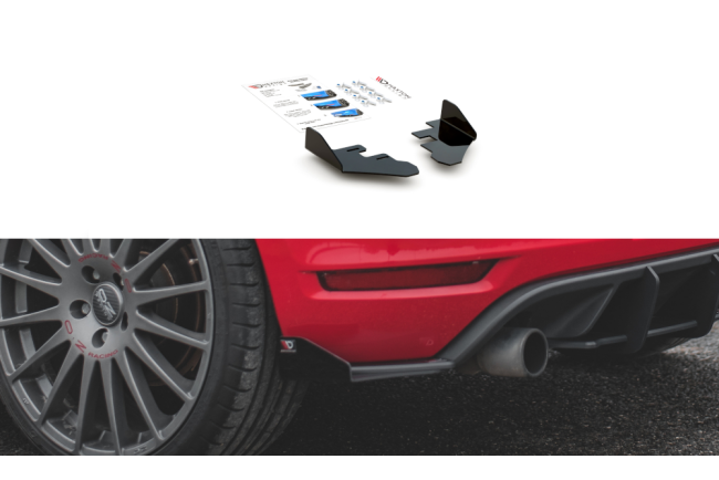 Maxton Design Street Pro Heckdiffusor Flaps für VW Golf 6 GTI / GTD Hochglanz schwarz
