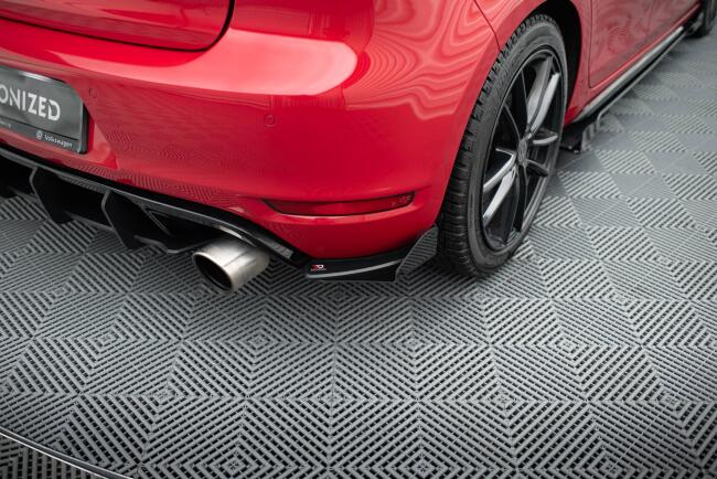 Maxton Design Street Pro Heckdiffusor Flaps für VW Golf 6 GTI / GTD Hochglanz schwarz