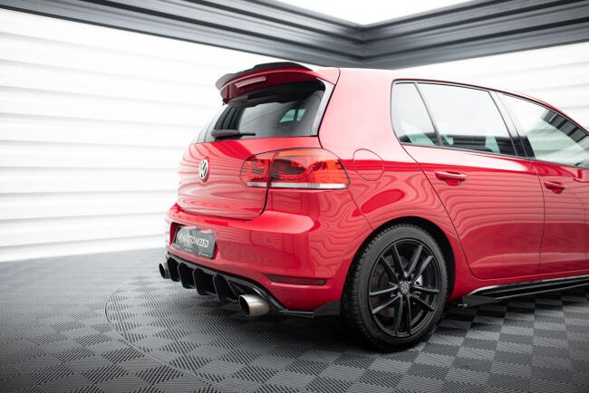 Maxton Design Street Pro Heckdiffusor Flaps für VW Golf 6 GTI / GTD Hochglanz schwarz