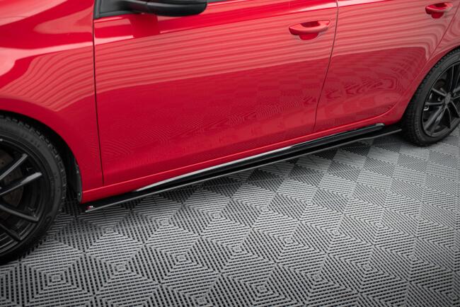 Maxton Design Street Pro Seitenschweller (Paar) für VW Golf 6 GTI / GTD matt schwarz