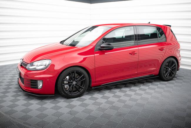 Maxton Design Street Pro Seitenschweller (Paar) für VW Golf 6 GTI / GTD matt schwarz