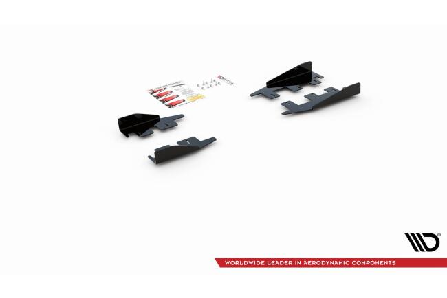Maxton Design Street Pro Schweller Flaps für VW Golf 6 GTI / GTD Hochglanz schwarz