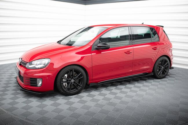 Maxton Design Street Pro Schweller Flaps für VW Golf 6 GTI / GTD Hochglanz schwarz