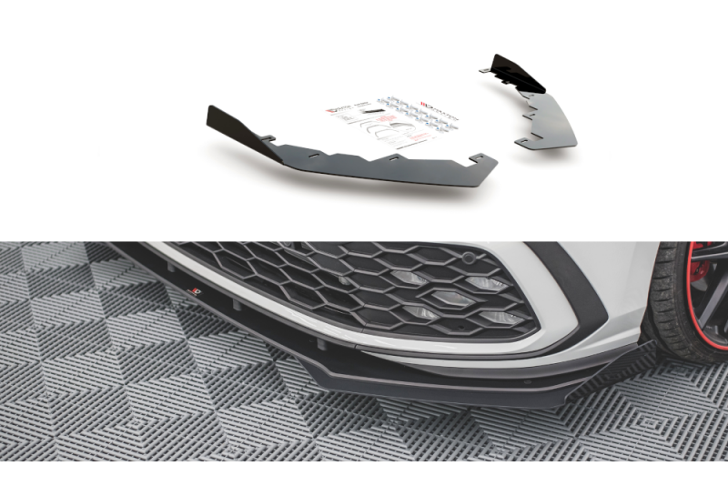 Maxton Design Street Pro Diffusor Flaps für VW Golf 8 GTI / GTD / R-Line Hochglanz schwarz