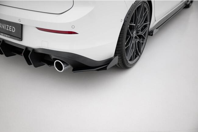 Maxton Design Street Pro Heckdiffusor Flaps für VW Golf 8 GTI / GTD Hochglanz schwarz