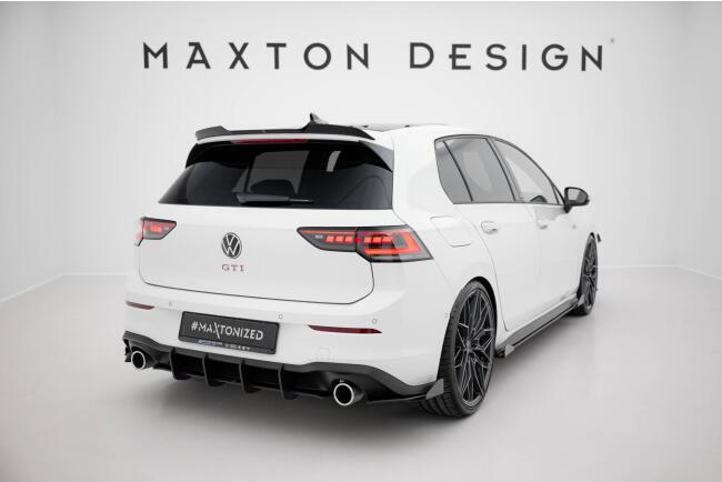 Maxton Design Street Pro Heckdiffusor Flaps für VW Golf 8 GTI / GTD Hochglanz schwarz