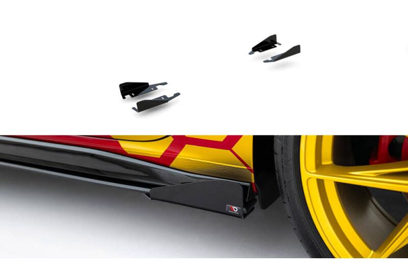 Maxton Design Street Pro Schweller Flaps für VW Golf 8 GTI / Clubsport / GTD / R-Line Hochglanz schwarz