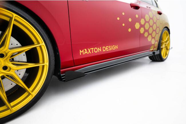 Maxton Design Street Pro Schweller Flaps für VW Golf 8 GTI / Clubsport / GTD / R-Line Hochglanz schwarz