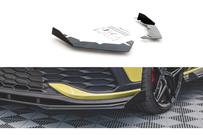 Maxton Design Street Pro Diffusor Flaps für VW Golf 8 GTI Clubsport Hochglanz schwarz