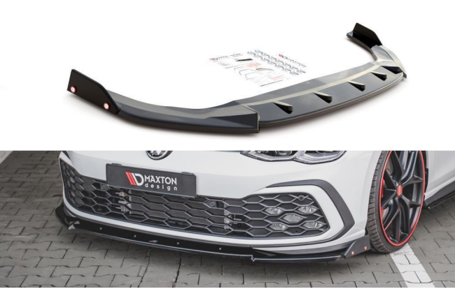 Maxton Design Frontlippe + Flaps V.3 für VW Golf 8...