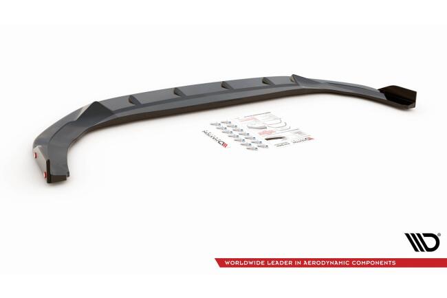 Maxton Design Frontlippe V.3 mit Flaps für VW Golf 8 GTI / GTD / R-Line Hochglanz schwarz
