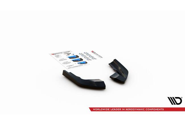 Maxton Design Diffusor Flaps V.2 für VW Golf 8 R Hochglanz schwarz