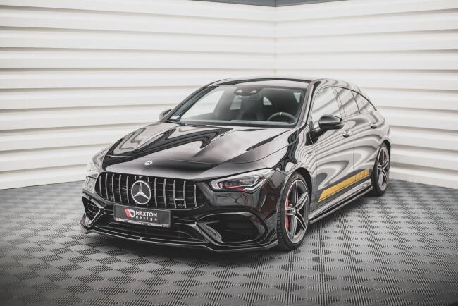 Maxton Design Frontlippe V.1 für Mercedes CLA 45 AMG Aero C118 Hochglanz schwarz