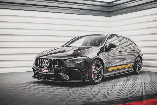 Maxton Design Frontlippe V.3 für Mercedes CLA 45 AMG Aero C118 Hochglanz schwarz