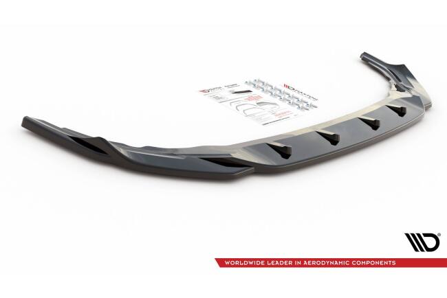 Maxton Design Frontlippe V.4 für VW Golf 8 R Hochglanz schwarz
