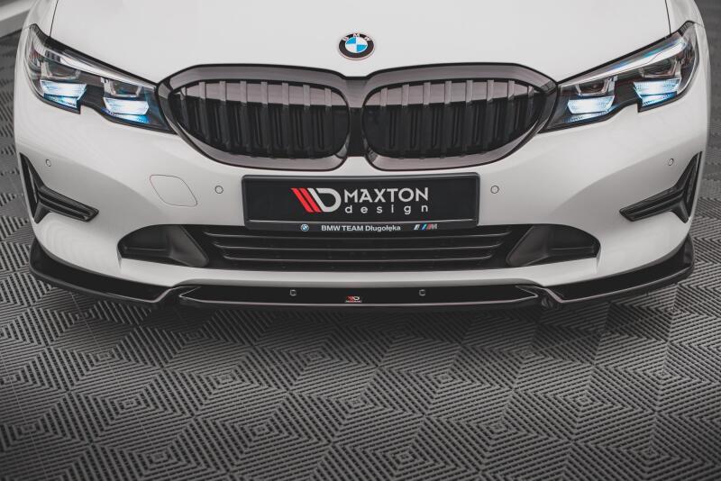 Maxton Design Frontlippe V.1 für BMW 3er G20 / G21 Hochglanz schwarz