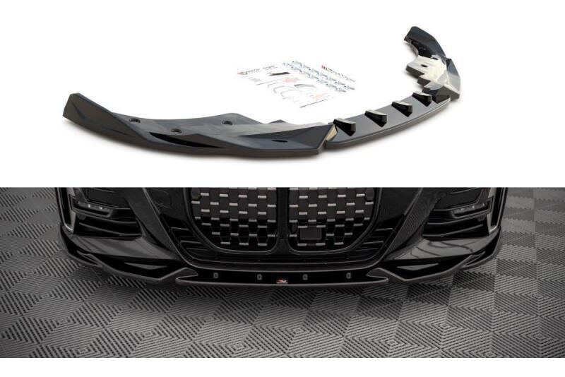 Diffusor Frontlippe Frontspoiler V.2 für BMW 4er G22 M Paket Hochglanz schwarz