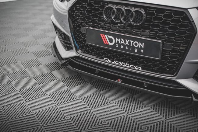 Maxton Design Frontlippe V.3 für Audi S4 / A4 S-Line B9 Hochglanz schwarz
