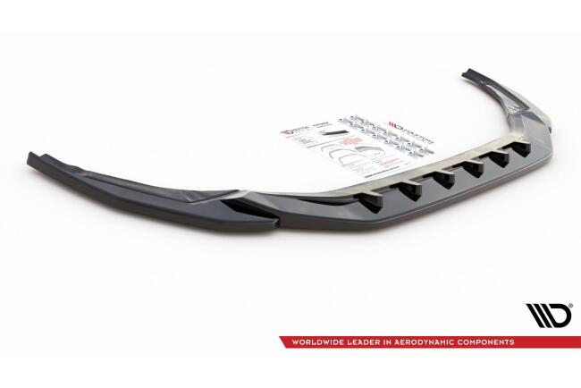 Maxton Design Frontlippe V.4 für Audi S3 / A3 S-Line 8Y Hochglanz schwarz