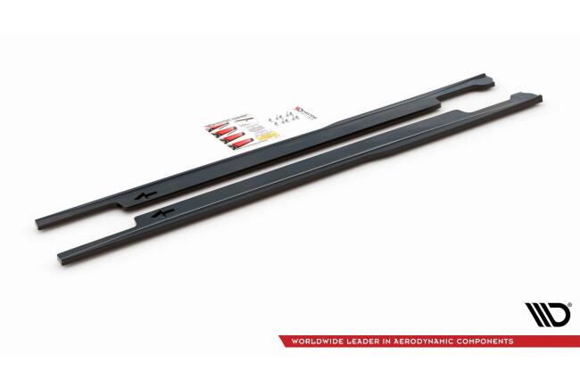 Maxton Design Seitenschweller (Paar) für V.2 für Honda Accord VII Mk7 Type-S Hochglanz schwarz