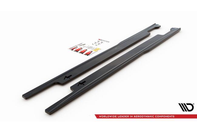Maxton Design Seitenschweller (Paar) für V.2 für Honda Accord VII Mk7 Type-S Hochglanz schwarz