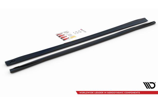 Maxton Design Seitenschweller (Paar) für Volvo V90 II Hochglanz schwarz