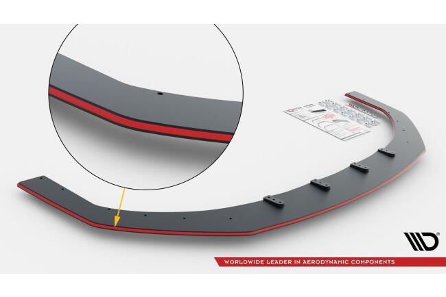 Maxton Design Street Pro Frontlippe für BMW 4er G22 M Paket rot
