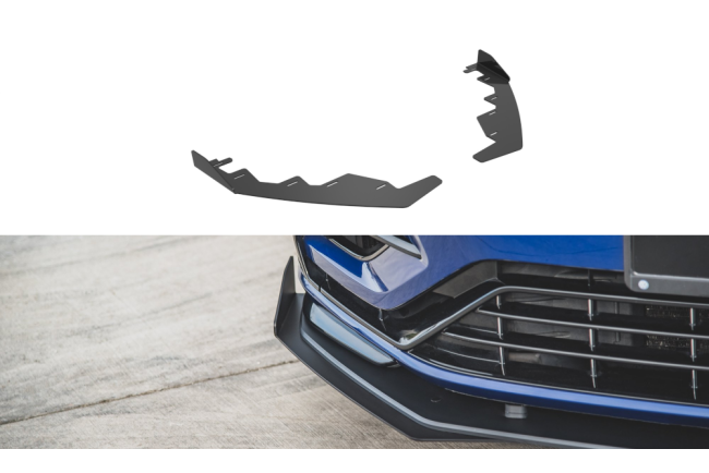 Maxton Design Street Pro Diffusor Flaps für  VW Golf 7 R / R-Line / R-Line Facelift Hochglanz schwarz