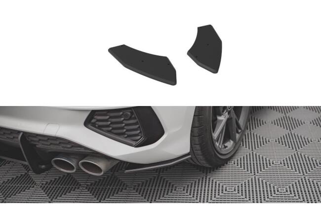 Maxton Design Street Pro Diffusor Flaps für Audi S3 8Y schwarz mit roten Streifen