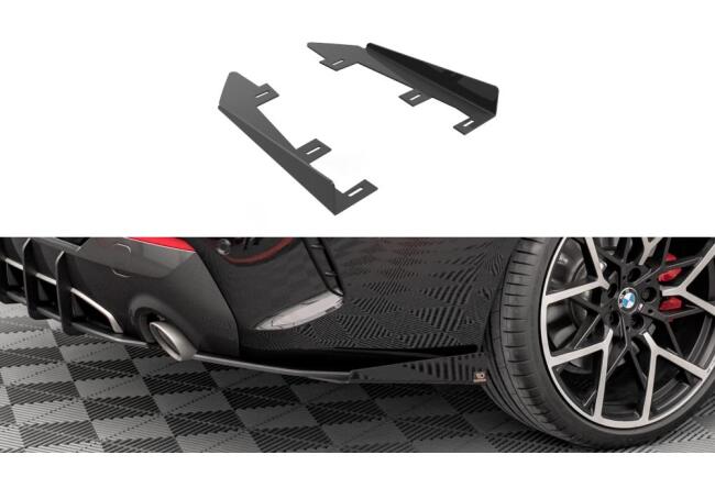 Maxton Design Street Pro Heckdiffusor Flaps für BMW 4er G22 M Paket Hochglanz schwarz