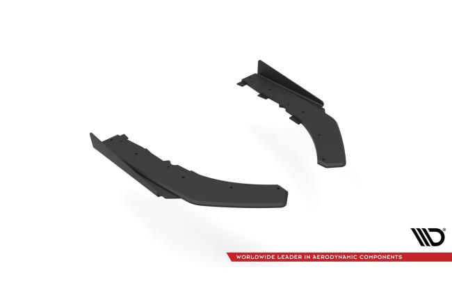 Maxton Design Street Pro Diffusor Flaps für BMW 4er G22 M Paket rot mit Hochglanz schwarzen Flaps