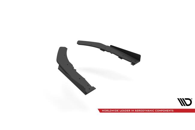 Maxton Design Street Pro Diffusor Flaps für BMW 4er G22 M Paket rot mit Hochglanz schwarzen Flaps