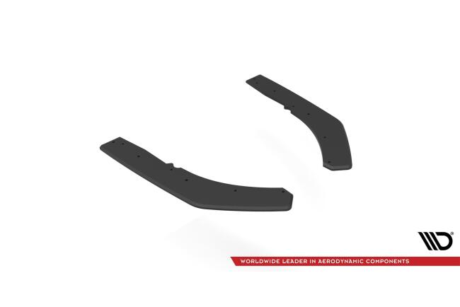 Maxton Design Street Pro Diffusor Flaps für BMW 4er G22 M Paket schwarz mit roten Streifen