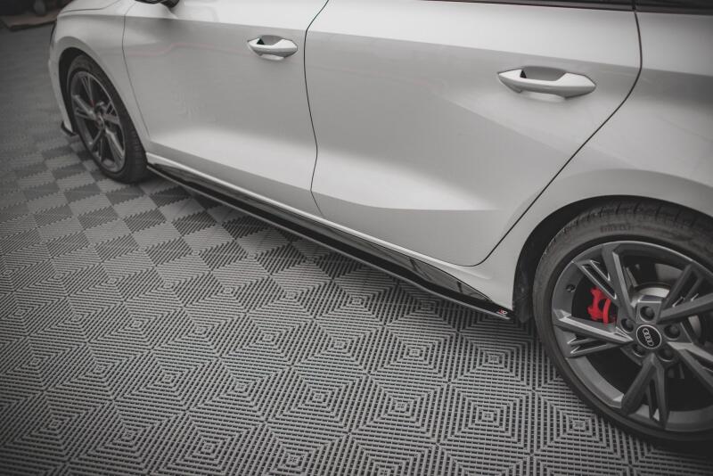 Maxton Design Street Pro Seitenschweller (Paar) für Audi S3 / A3 S-Line 8Y matt schwarz
