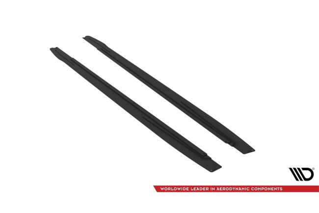 Maxton Design Street Pro Seitenschweller (Paar) für Audi S3 / A3 S-Line 8Y schwarz mit roten Streifen