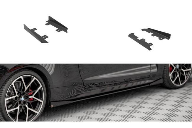 Maxton Design Street Pro Schweller Flaps für BMW 4er G22 M Paket Hochglanz schwarz