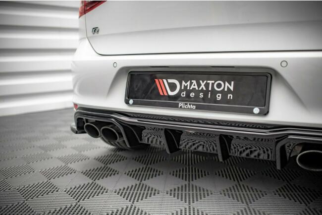 Maxton Design Heckdiffusor V.2 für VW Golf 7 R / R-Line Hochglanz schwarz