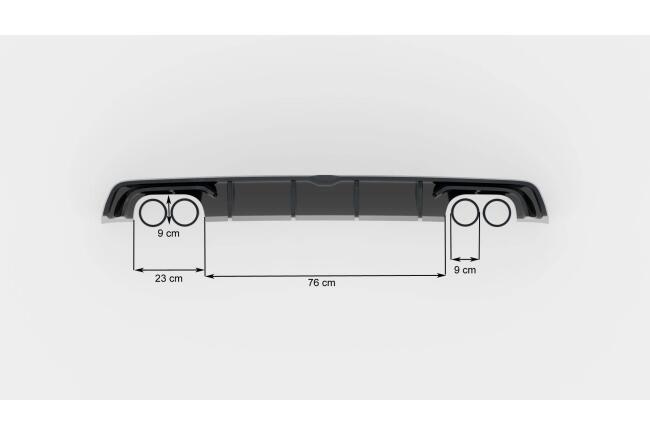 Maxton Design Heckdiffusor für Audi S3 8V Sedan Hochglanz schwarz