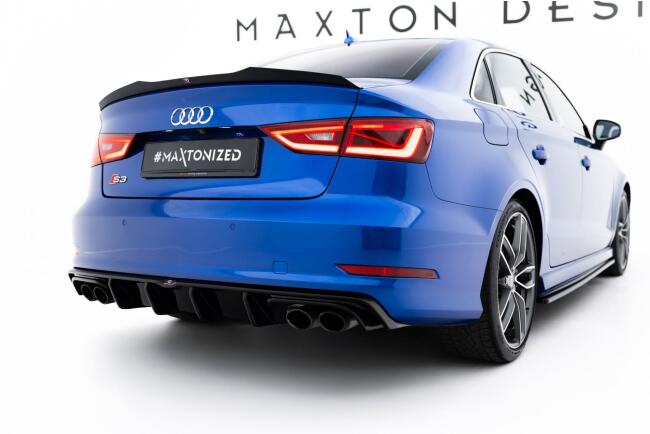 Maxton Design Heckdiffusor für Audi S3 8V Sedan Hochglanz schwarz