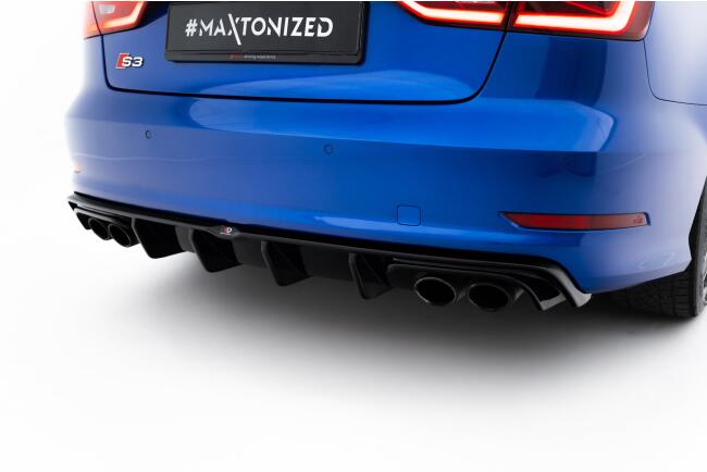 Maxton Design Heckdiffusor für Audi S3 8V Sedan Hochglanz schwarz